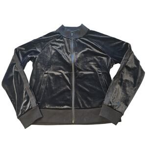 Gap Fit Jacket Womens Small Velour Full Zip Bomber Athletic Lightweight Track